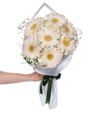 Beyaz Gerbera Buket