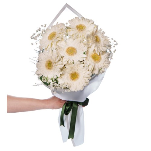 Beyaz Gerbera Buket